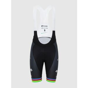 PISSEI Cyklistické kalhoty krátké s laclem - TADEJ POGACAR WORLD CHAMP REPLICA - černá obraz