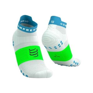 COMPRESSPORT Cyklistické ponožky kotníkové - PRO RACING SOCKS V4.0 RUN - bílá/zelená obraz