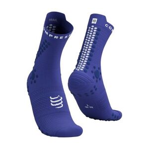 COMPRESSPORT Cyklistické ponožky klasické - PRO RACING SOCKS V4.0 TRAIL - modrá obraz