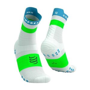 COMPRESSPORT Cyklistické ponožky klasické - PRO RACING SOCKS V4.0 RUN - bílá/zelená obraz