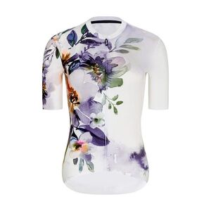 RIVANELLE Cyklistický dres s krátkým rukávem - FLOWERY LADY - bílá/vícebarevná obraz