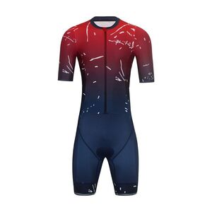 HOLOKOLO Cyklistická kombinéza - TEMPO - červená/modrá obraz