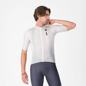 CASTELLI Cyklistický dres s krátkým rukávem - DRITTONE LOGO - bílá obraz
