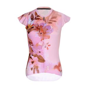 RIVANELLE Cyklistický dres s krátkým rukávem - MISS FLOWERY - růžová S obraz