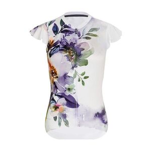 RIVANELLE Cyklistický dres s krátkým rukávem - MISS FLOWERY - bílá/vícebarevná obraz