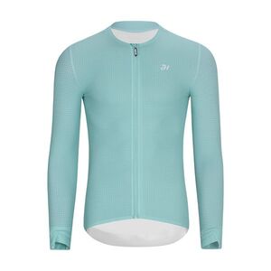 HOLOKOLO Cyklistický dres s dlouhým rukávem letní - ELEVATE - světle modrá obraz