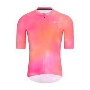 HOLOKOLO Cyklistický dres s krátkým rukávem - COSMA - oranžová/růžová obraz