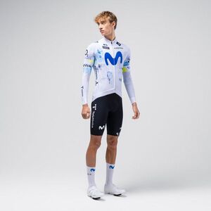 GOBIK Cyklistický dres s dlouhým rukávem letní - HYDER MOVISTAR TEAM 26 - bílá obraz