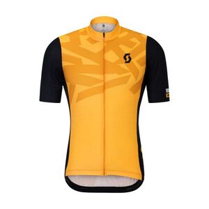 SCOTT Cyklistický dres s krátkým rukávem - RC ENDURANCE - oranžová/černá obraz
