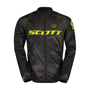 SCOTT Cyklistická větruodolná bunda - RC PRO WB JR - černá/žlutá obraz