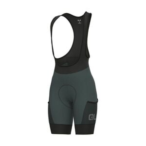 ALÉ Cyklistické kalhoty krátké s laclem - OFF ROAD - GRAVEL STONES CARGO - zelená obraz