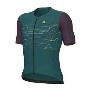 ALÉ Cyklistický dres s krátkým rukávem - PR-E MEGABYTE - zelená obraz