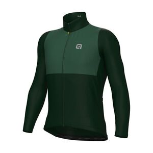 ALÉ Cyklistický dres s dlouhým rukávem zimní - OFF ROAD - GRAVEL DUAL - zelená obraz