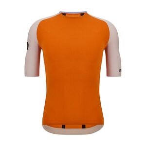 SANTINI Cyklistický dres s krátkým rukávem - PELLE - oranžová obraz