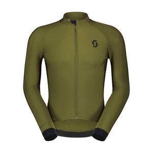 SCOTT Cyklistický dres s dlouhým rukávem zimní - PRO WARM - zelená obraz