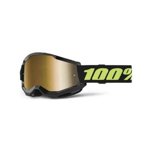 100% SPEEDLAB Cyklistické brýle - STRATA 2 - černá/žlutá/zlatá obraz