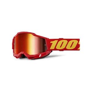 100% SPEEDLAB Cyklistické brýle - ACCURI 2 - červená/žlutá obraz