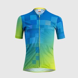 SPORTFUL Cyklistický dres s krátkým rukávem - ROCKET KID - modrá/žlutá obraz