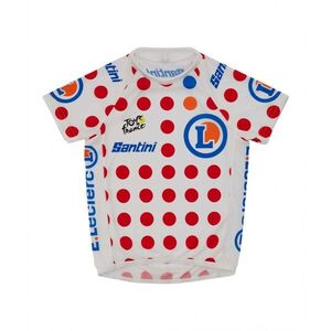 SANTINI Cyklistický dres s krátkým rukávem - TOUR DE FRANCE 2024 - červená/bílá obraz