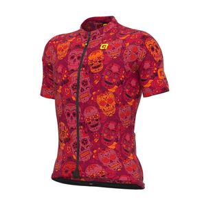 ALÉ Cyklistický dres s krátkým rukávem - MEXICO - oranžová/bordó obraz