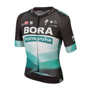SPORTFUL Cyklistický dres s krátkým rukávem - BORA HANSGROHE 2020 - zelená/černá obraz