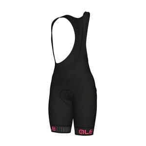 ALÉ Cyklistické kalhoty krátké s laclem - TRAGUARDO LADY - černá/růžová M obraz