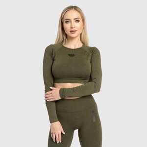 Dámský sportovní crop top Iron Aesthetics Solid, zelený obraz