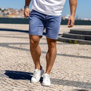 Pánské džínové kraťasy Iron Aesthetics Denim Stretch, modré obraz