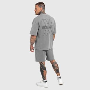 Pánská souprava Iron Aesthetics X Washed, šedá obraz