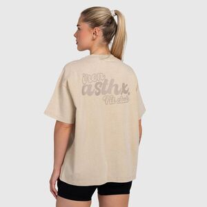 Dámské oversized tričko Iron Aesthetics Fit club, washed beige obraz