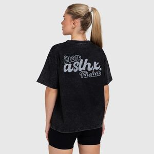 Dámské oversized tričko Iron Aesthetics Fit club, washed black obraz