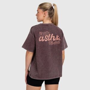 Dámské oversized tričko Iron Aesthetics Fit club, washed burgundy obraz