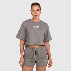 Dámský crop top Iron Aesthetics Heavy-Terry, šedý obraz