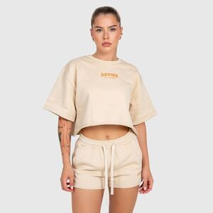 Dámský crop top Iron Aesthetics Heavy-Terry, béžový obraz