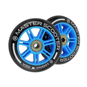 Náhradní kolečka na koloběžky MASTER Stunt 100 mm - modré obraz