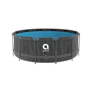Bazén Steel Super Black Wood AVENLI 366 x 122 cm obraz