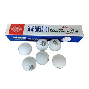 Míčky na stolní tenis SHIELD 101 - 40 mm 6 ks - bílé obraz