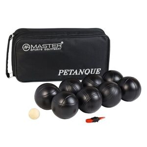 Pétanque sada MASTER 8 černých koulí obal nylon obraz