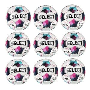 Výhodný set - 9x Fotbalový míč SELECT FB Game CZ Chance Liga 2026/27 5 bílo-růžová obraz