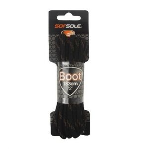 Šňůrky do bot SOFSOLE-LACES OUTDOOR 802147 BLACK/TAN WAXED 152 CM obraz