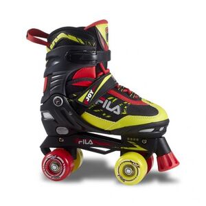Juniorské dvojřadé kolečkové brusle FILA SKATES-JOY BLACK/RED/LIME obraz