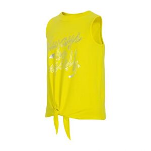 Dívčí tílko 4F JUNIOR-GIRLS-t-shirt-HJL21-JTSD013B-71S-Yellow obraz