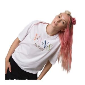 Dámské tričko s krátkým rukávem VANS-BURN SLOW WHITE obraz