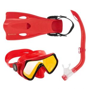 Juniorská potápěčská/šnorchlovací sada AQUALUNG-HERO SET Junior-RED MIRROR obraz