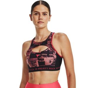 Dámská sportovní tréninková podprsenka UNDER ARMOUR PROJECT ROCK-UA PROJECT ROCK Csbk Bra Nov Prnt-PNK obraz