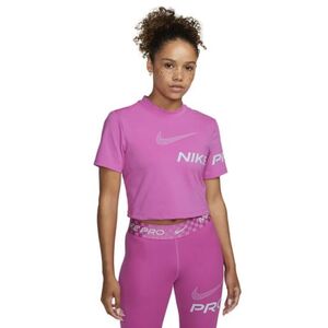 Dámské tréninkové tričko s krátkým rukávem NIKE PRO-W NP DF GRX SS CROP TOP-Pink obraz