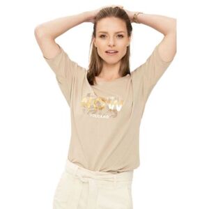 Dámské tričko s krátkým rukávem VOLCANO-T-NOW-501-BEIGE obraz