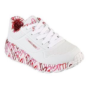 Dívčí rekreační obuv SKECHERS-Uno Lite Lovely Luv K white/red obraz