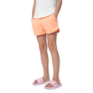 Dívčí teplákové kraťasy 4F JUNIOR-SHORTS CAS F099-64N-SALMON CORAL NEON obraz