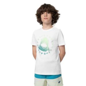 Chlapecké tričko s krátkým rukávem 4F JUNIOR-TSHIRT M283-10S-WHITE obraz